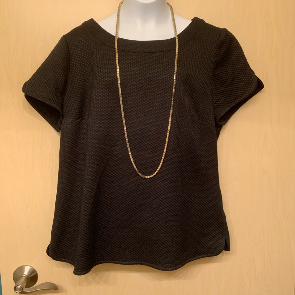 Banana Republic Black Textured Top